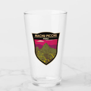 Verre Machu Picchu Pérou Voyage Art Retro