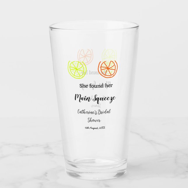 Verre Main Squeeze citron agrumes enterrement de vie de  (Devant)