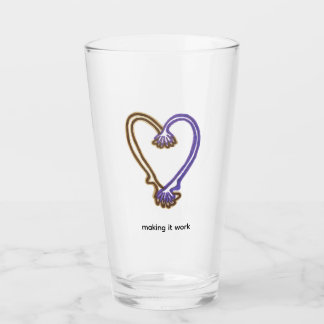 Verre Making It Work Mug Quirky Heart  Glass