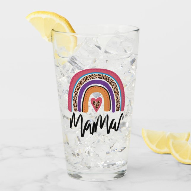 Verre Mama Leopard Rainbow (Devant glace)