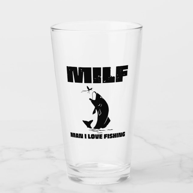 Verre Man I Love Fishing Glass Cup (Devant)