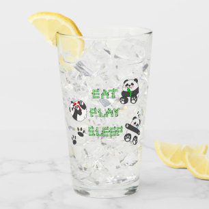 Verre Mangez Jouer Sleep Cute Baby Panda Vie Confortable