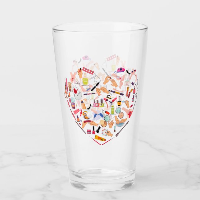 Verre Manicuriste Nail Technicien Outil Coeur (Devant)