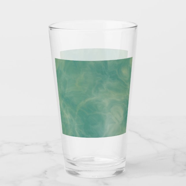 Verre marbre vert abstrait (Devant)