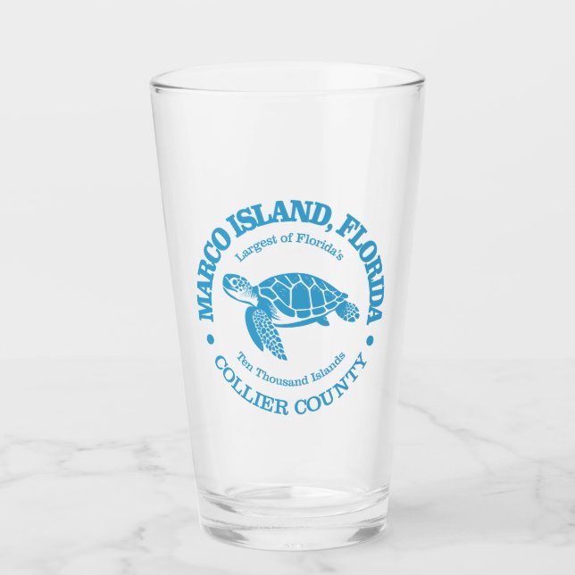 Verre Marco Island (tortue de mer) (Devant)