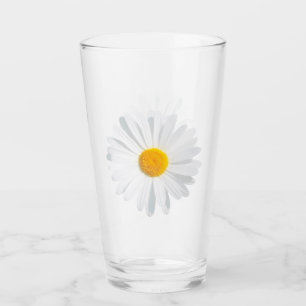Verre marguerite blanche