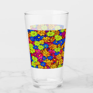 Verre Marguerites Abstraites colorées #22