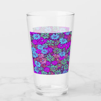 Verre Marguerites Abstraites colorées #40