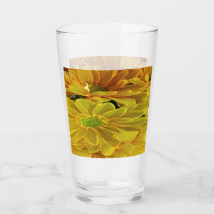 Verre Marguerites Abstraites jaunes