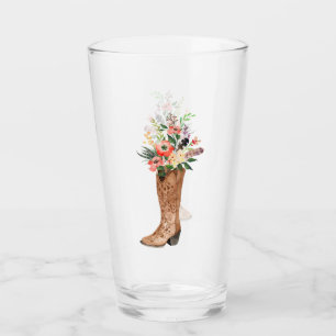 Verre Mariage de botte de cow-girl de cowboy de pays