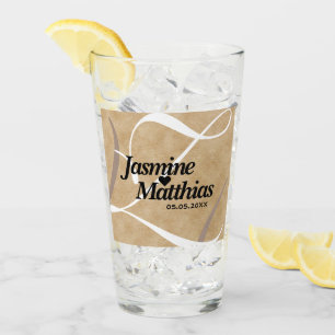 Verre Mariage de Burlap Vintage rustique