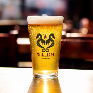 Verre Mariage d'Imaginaire de monographie de dragon noir