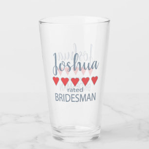 Verre Mariage et mariage 5 Coeur Bridesman
