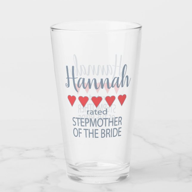 Verre Mariage et mariage fête 5 Coeur Stepmère de la mar (Devant)