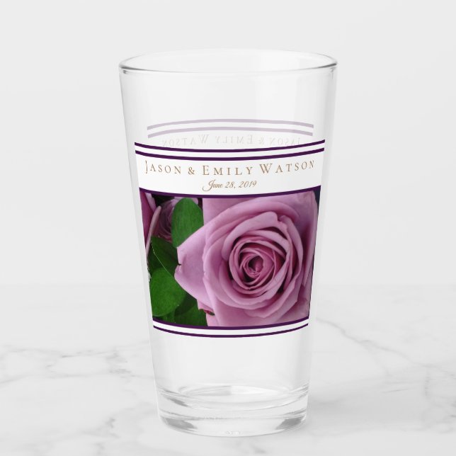 Verre Mariage Favor Lavender Rose (Devant)