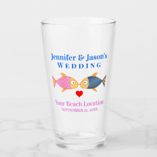 Verre Mariage Fish Beach Destination Tropicale Beer Pint
