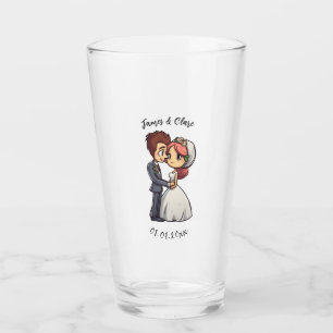 Verre Mariage marié et marié