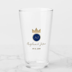 Verre Mariage Royal Blue Monogram