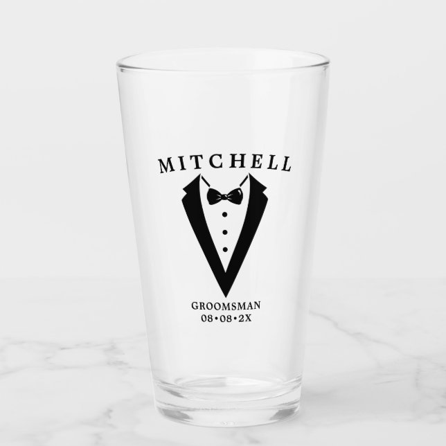Verre Mariage Tuxedo Espace personnalisé (Devant)