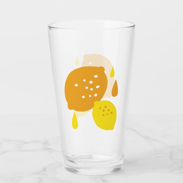 Verre Marine Blue Lemon Art - Refresh Citrus Design (Devant)
