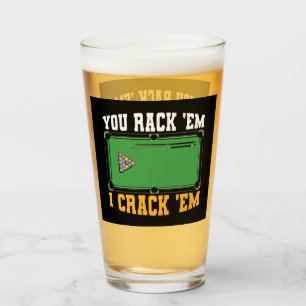 Verre marrant Billiard salle d'art des mots