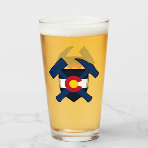 Verre Marteau de rock du géologue avec drapeau de l'État