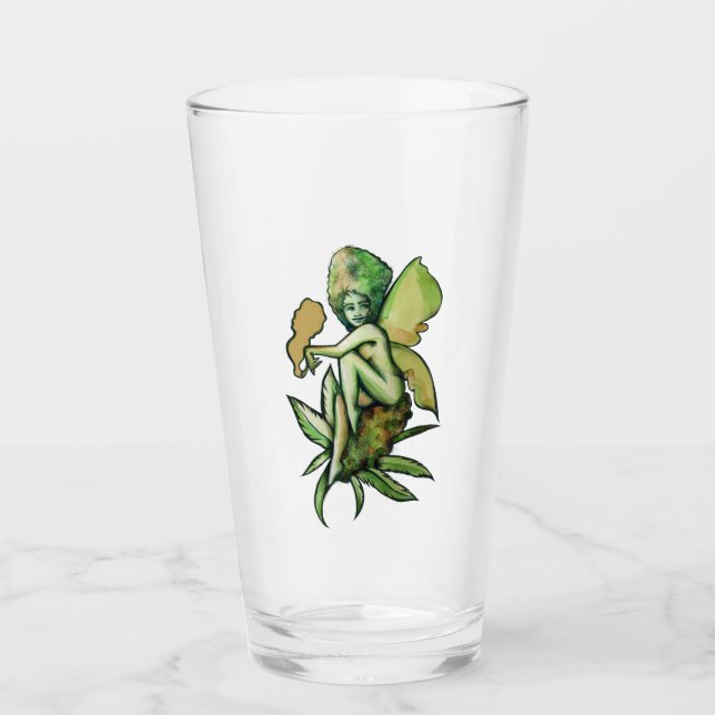 Verre Mary Jane Fairy Green Goddess Toker (Devant)