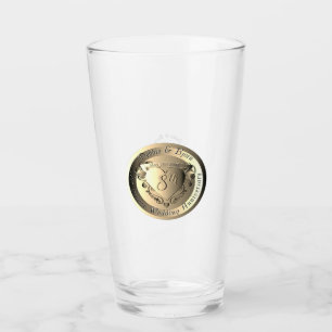Verre Médaillon de bronze du 8e anniversaire du Mariage