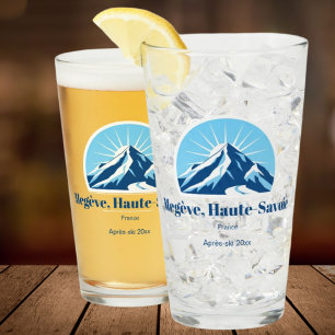 Verre Megève Haute-Savoie France station de ski bière