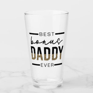 Verre Meilleur Bonus Daddy Jamais Leopard Typographie