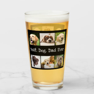 Verre Meilleur Chien noir et blanc Papa Ever 6 photo Col