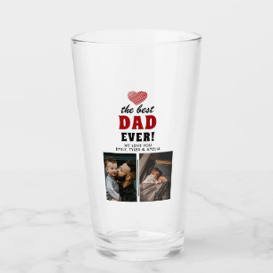 Verre Meilleur papa Jamais Coeur Rouge Père Jour 2 Photo