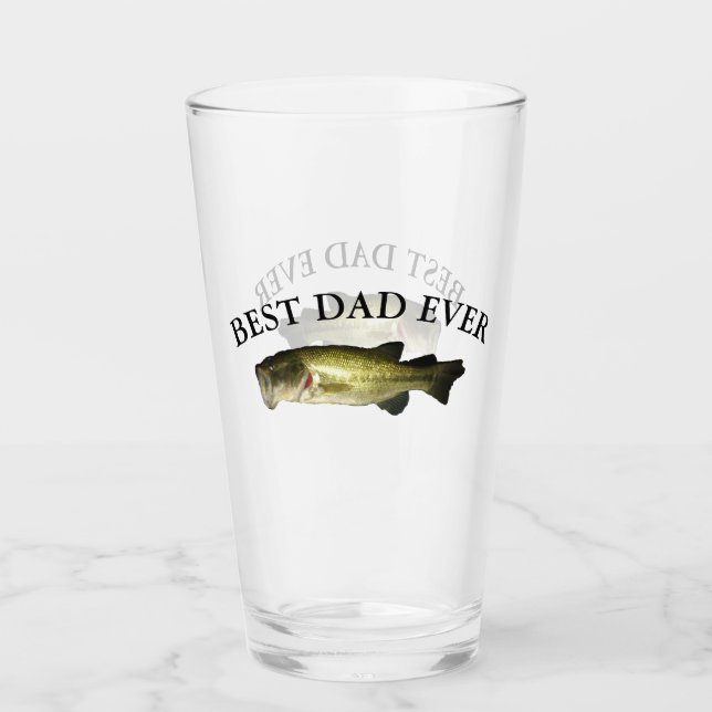 Verre Meilleur papa toujours Bass Pêche bière (Devant)