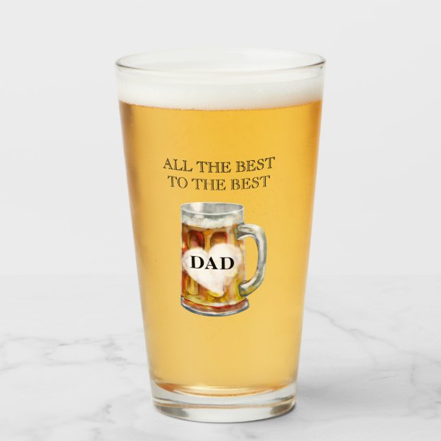 Verre Meilleur papa Tous les meilleurs messages Pint Bee (Devant (rempli))