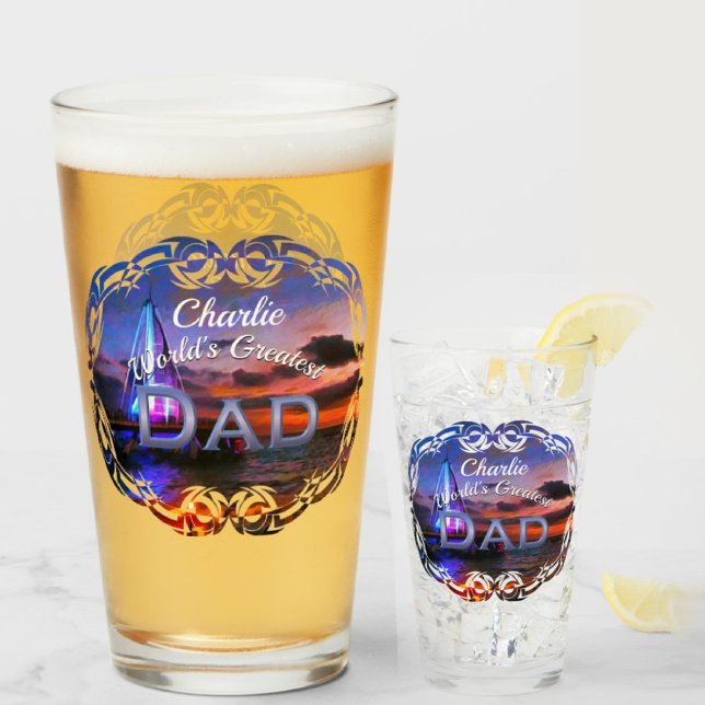 Verre Meilleure bière Papa 1182 du monde (Créateur téléchargé)