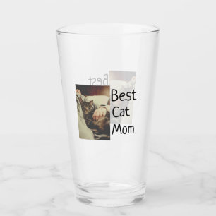Verre Meilleure maman chat papa ajouter chat photo nom c