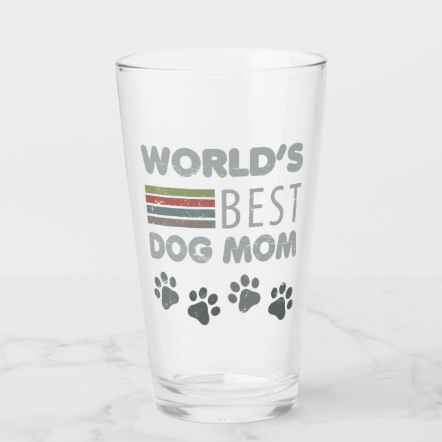 Verre Meilleure maman de chien du monde (Devant)