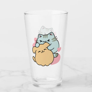 Verre Meow & Woof Perfect Together - Cute Cat and Dog