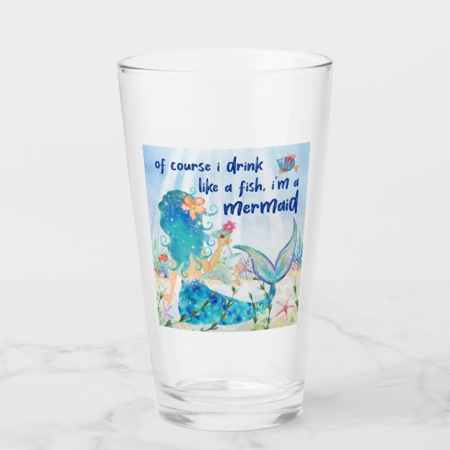 Verre Mer de Mermaid | Boire Comme Un Poisson Océan Trop (Devant)