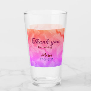 Verre Merci pour la fête d'anniversaire à venir ajouter