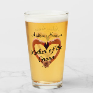 Verre Mère du Mariage Groom l Coeur