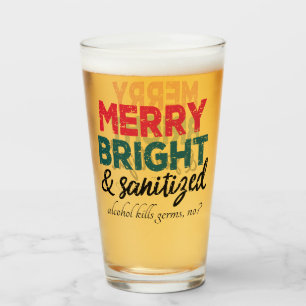 Verre Merry Bright et Sanitizisé   L'alcool tue les germ
