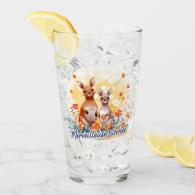 Verre Merveilleuse année (Devant glace)