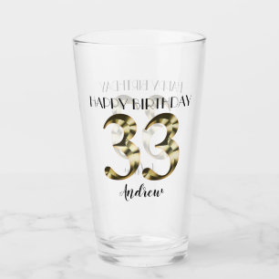 Verre Métallique or 33e anniversaire