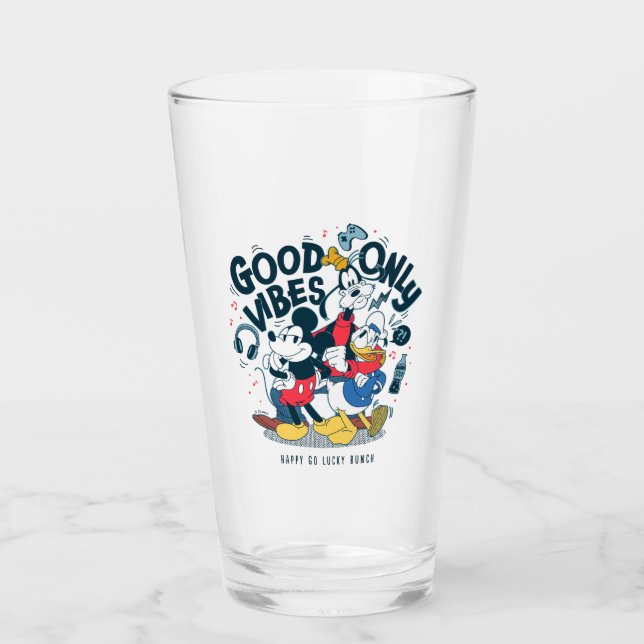 Verre Mickey & Friends | Good Vibes uniquement (Devant)