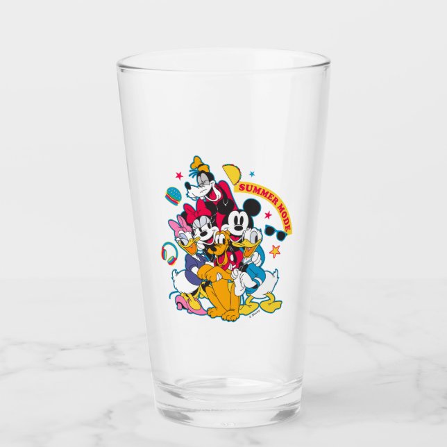 Verre Mickey & Friends | Summer Mode Fun (Devant)
