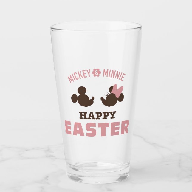 Verre Mickey & Minnie | Bonne Pâques (Devant)