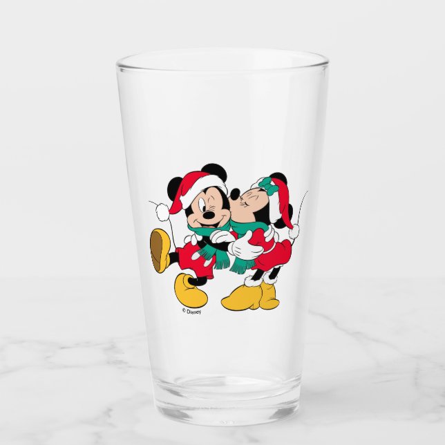 Verre Mickey & Minnie | Christmas Kisses (Devant)