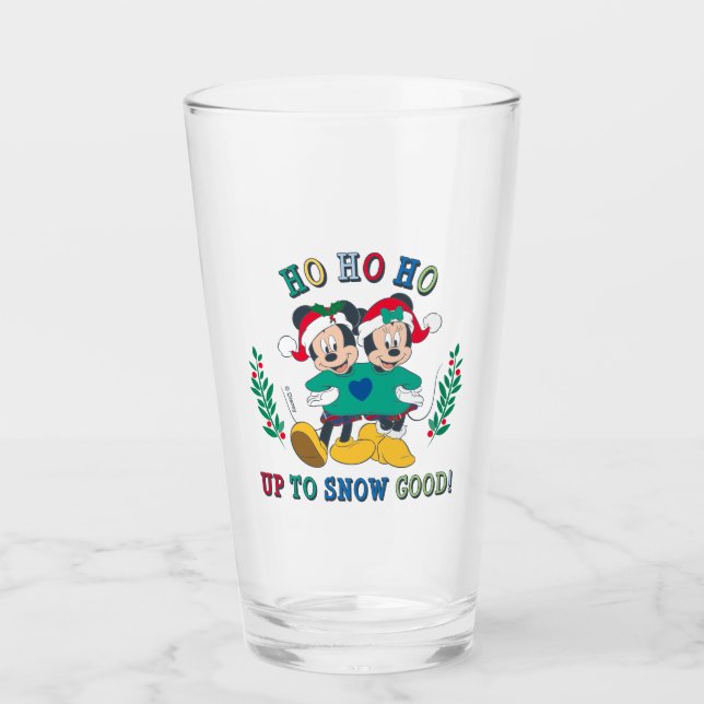 Verre Mickey & Minnie | Jusqu'à la neige bonne (Devant)