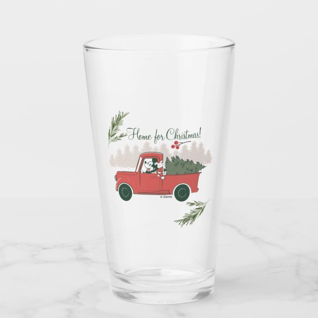 Verre Mickey Mouse | Accueil pour Noël (Devant)